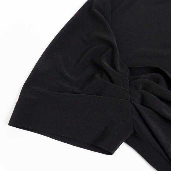 Norma Kamali Sweetheart Side Drape Dress Midi Black - Picture 10 of 13